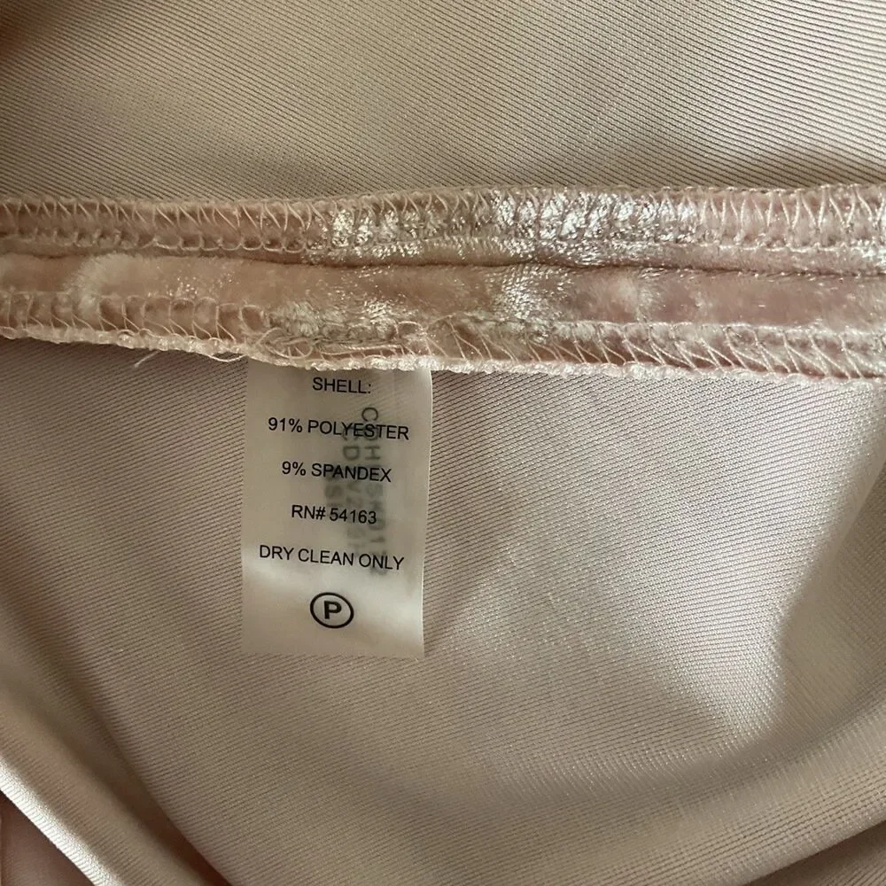 Calvin Klein Pink Crushed Velvet Mini Babydoll Dress Coquette Size 8 Medium
